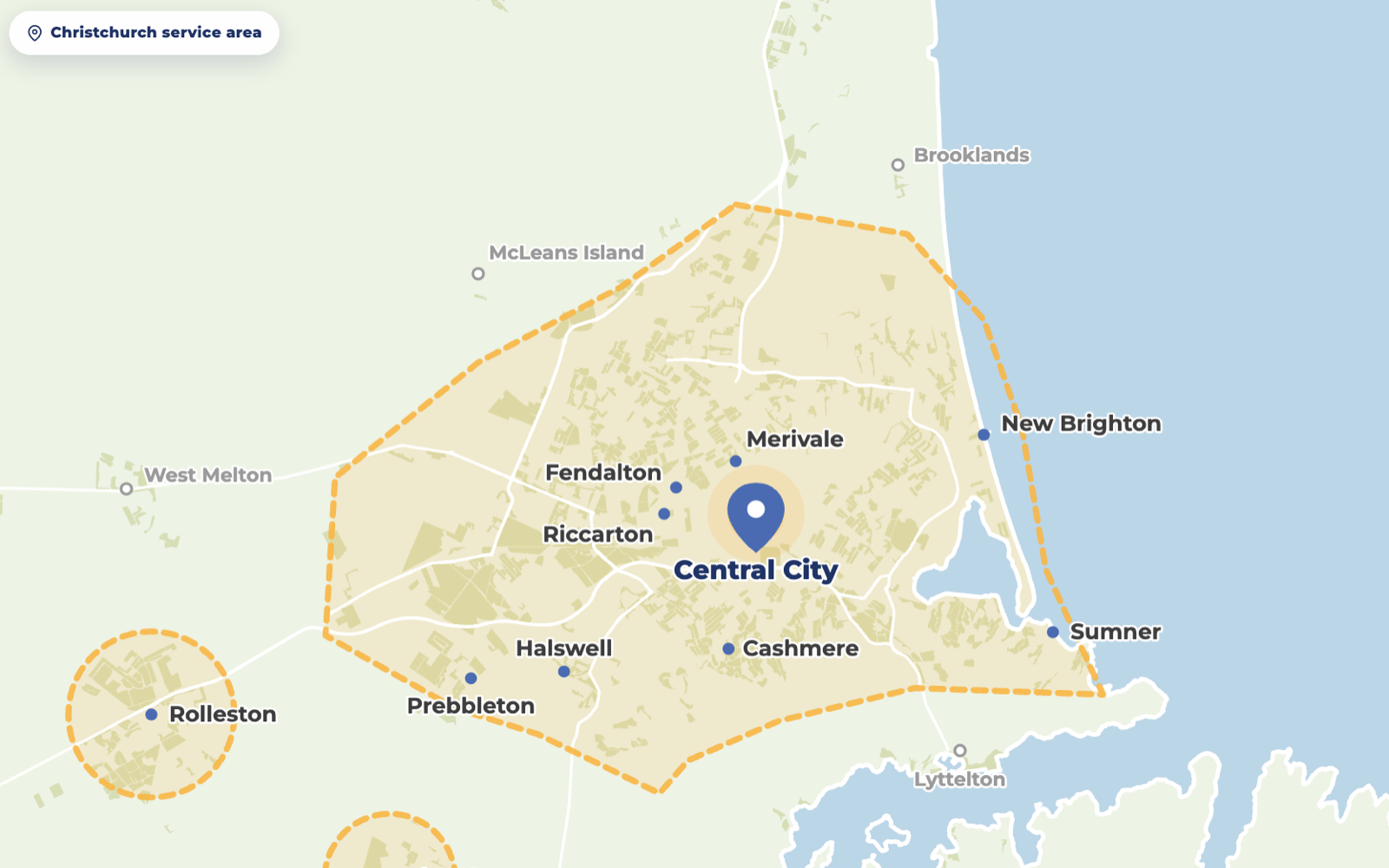The Christchurch service area the launch programme targeted