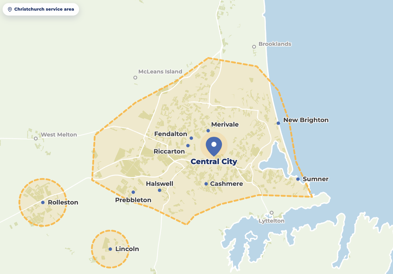 Custom branded service-area maps
